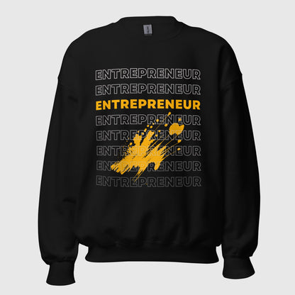 flat lay image of a black sweatshirt with a graphic print